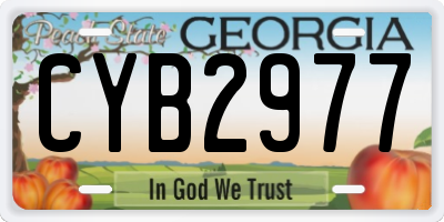 GA license plate CYB2977