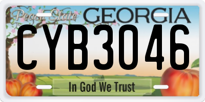 GA license plate CYB3046