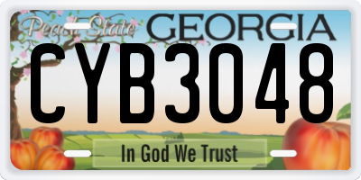 GA license plate CYB3048