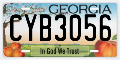 GA license plate CYB3056