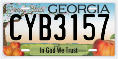 GA license plate CYB3157