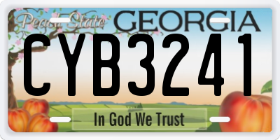 GA license plate CYB3241