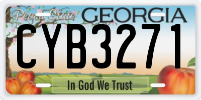 GA license plate CYB3271