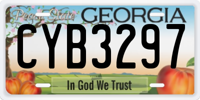 GA license plate CYB3297