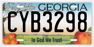 GA license plate CYB3298