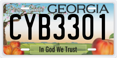 GA license plate CYB3301