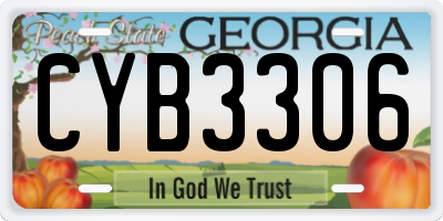 GA license plate CYB3306