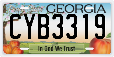 GA license plate CYB3319