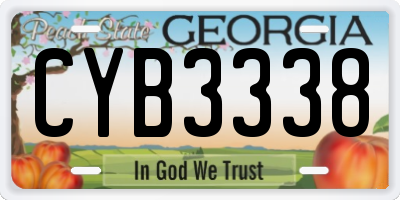GA license plate CYB3338