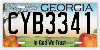 GA license plate CYB3341