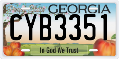 GA license plate CYB3351