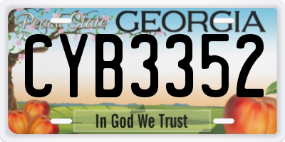 GA license plate CYB3352