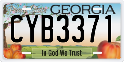 GA license plate CYB3371