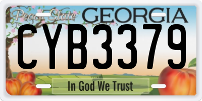GA license plate CYB3379