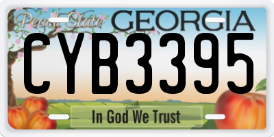 GA license plate CYB3395