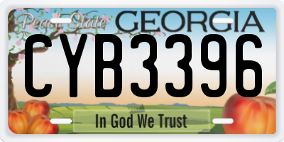 GA license plate CYB3396