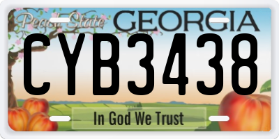 GA license plate CYB3438