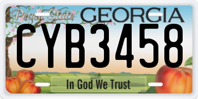 GA license plate CYB3458