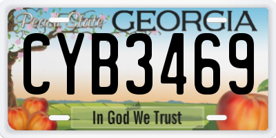 GA license plate CYB3469