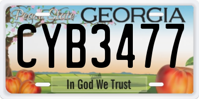 GA license plate CYB3477