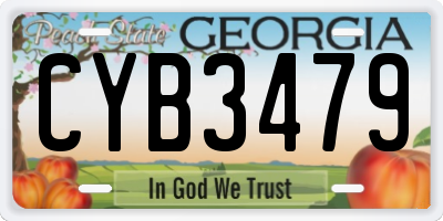 GA license plate CYB3479