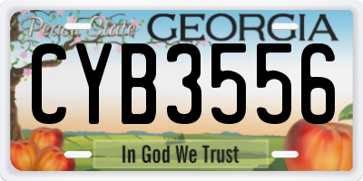 GA license plate CYB3556