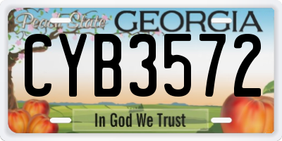 GA license plate CYB3572