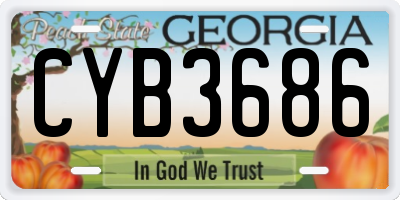 GA license plate CYB3686