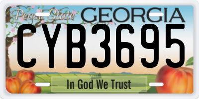 GA license plate CYB3695