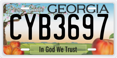 GA license plate CYB3697