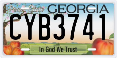 GA license plate CYB3741