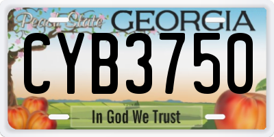 GA license plate CYB3750
