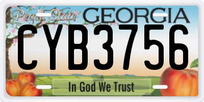 GA license plate CYB3756