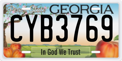 GA license plate CYB3769