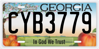 GA license plate CYB3779