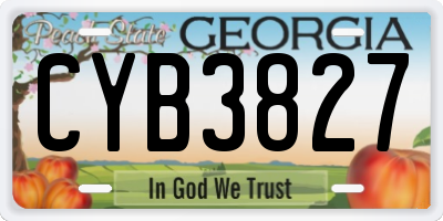 GA license plate CYB3827