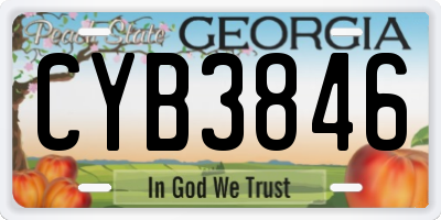 GA license plate CYB3846