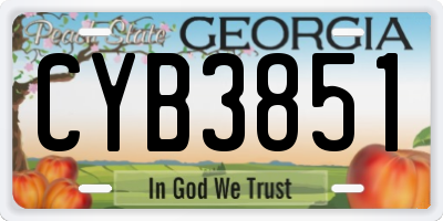 GA license plate CYB3851