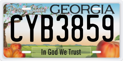 GA license plate CYB3859