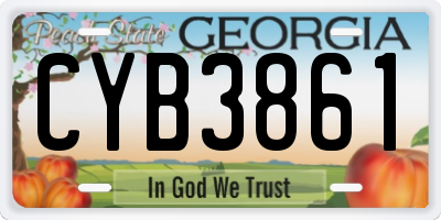 GA license plate CYB3861