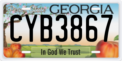 GA license plate CYB3867