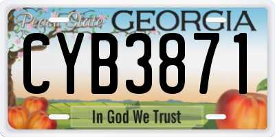 GA license plate CYB3871