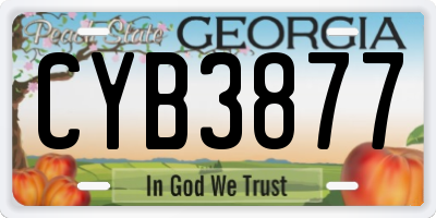 GA license plate CYB3877