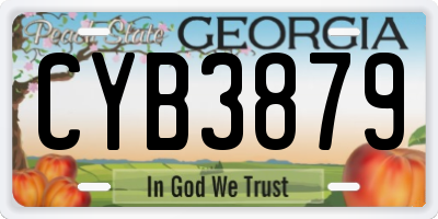 GA license plate CYB3879