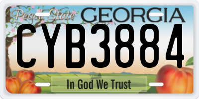 GA license plate CYB3884
