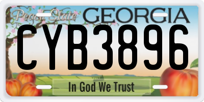 GA license plate CYB3896