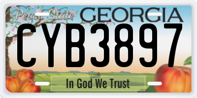 GA license plate CYB3897