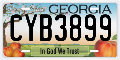 GA license plate CYB3899