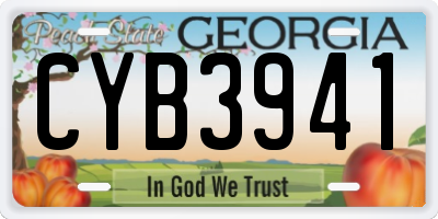 GA license plate CYB3941