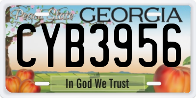 GA license plate CYB3956